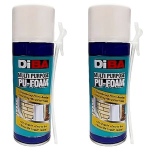 اسپری فوم پلی یورتان دیبا مدل pu foam حجم 300 میلی لیتر بسته 2 عددی